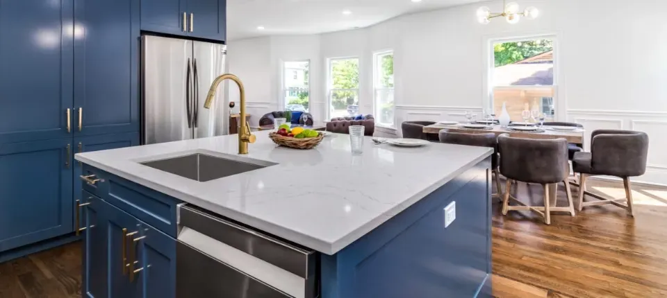 alleanza quartz counter with sink